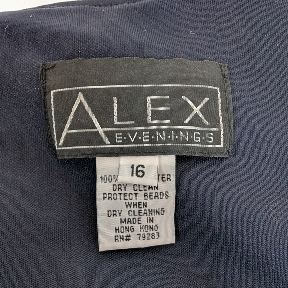 Alex Evenings Navy Maxi Dress - Picture 2 of 4